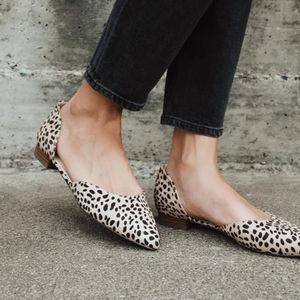 Cecee Baby Leopard Print Suede Pointed-Toe D'Orsay
